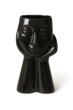 Abstract Face Ceramic Vase, Minimalist Sculpture Home Decor - Image 2