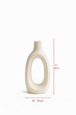Textured Oval Ceramic Vase, Modern Minimalist Sculptural Home Decor - Image 6