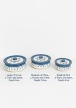 Blue Pattern Ceramic Serving Bowl Set with Lids, Handmade Style Kitchen Dish, Casserole Serving, - Image 3