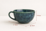 Green Ombre Glaze Ceramic Mug | Minimalist Handmade Coffee Cup - Image 4