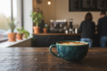 Green Ombre Glaze Ceramic Mug | Minimalist Handmade Coffee Cup - Image 3