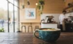 Green Ombre Glaze Ceramic Mug | Minimalist Handmade Coffee Cup - Image 2