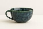 Green Ombre Glaze Ceramic Mug | Minimalist Handmade Coffee Cup