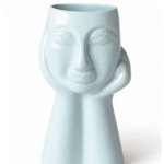 Abstract Face Ceramic Vase, Minimalist Sculpture Home Decor